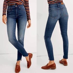 Madewell 9’ High Rise Distressed Skinny Jeans Size 29 TL